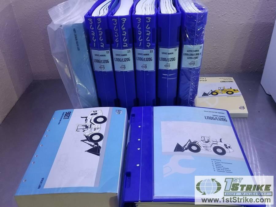 VOLVO LOADER MANUALS AND PARTS CATALOGS, L110G, L120G, INCLUDING: 2EA PARTS  CATALOG, 1EA SERVICE MANUAL SET VOLUME 1-3, 1EA SERVICE MANUAL VOLUME 1,  2EA SERVICE MANUAL VOLUME 3, 1EA OPERATORS MANUAL Auction |