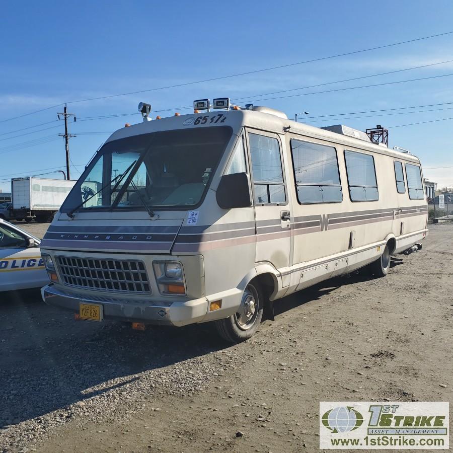 1987 WINNEBAGO ELANDAN MOTORHOME, MODEL WCP34RU, 7.4L GAS ENGINE, RWD,  ONBOARD GENERATOR SN:1GBKP37W2H3302162, 10P70W263081 MI:168023 Auction |  1stStrike Asset Management