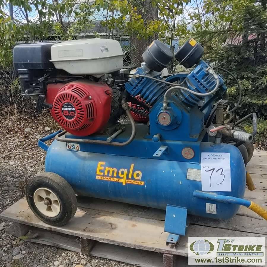 Emglo Gas Air Compressor 17 Gallons Motor Honda 8HP Working, 52 OFF
