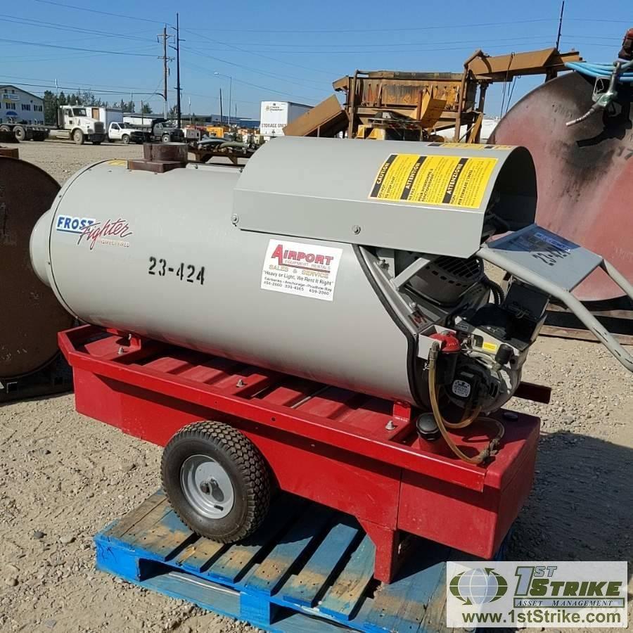 HEATER, FROST FIGHTER MODEL IDF-500, 500,000 BTU/HR, 115V, INDIRECT OIL  FIRED, W/ DUCTING Auction | 1stStrike Asset Management