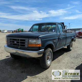 1996 FORD F-250 XL, 5.8L GAS, 4X4, SINGLE CAB, LONG BED, AUX FUEL