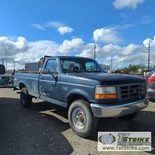 1996 FORD F-250 XL, 5.8L GAS, 4X4, SINGLE CAB, LONG BED