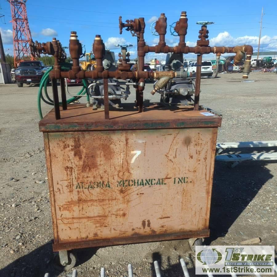 JOBSITE TOOL BOX, KNAACK JOBMASTER 44, CASTER MOUNTED, SET UP AS
