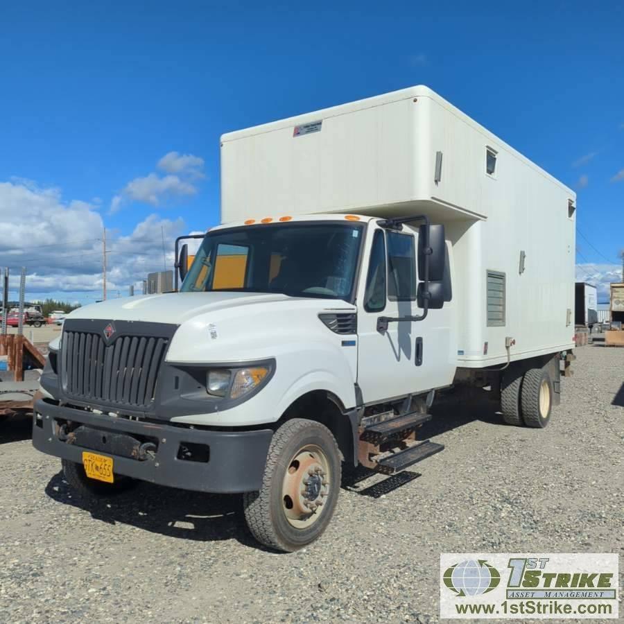 BOX TRUCK, 2013 INTERNATIONAL TERRASTAR, MAXXFORCE DIESEL, AUTOMATIC  TRANSMISSION, 4X4, 14FT INSULATED CAB OVER BOX, 20KVA GENERATOR, 12V  INVERTER, WEBASTO HEATER. 19500 GVWR. TITLE IN TRANSIT SN:1HTKPSKK9EH033802  HRS:11151 MI:41607 Auction | 1stStrike
